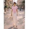 image:imageEVALESS Womens Tops Summer Cap Sleeve Tie Front Shirts 2026 Business Casual Work BlousesLight Pink