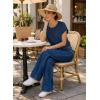 image:imageEVALESS Womens Tops Summer Cap Sleeve Tie Front Shirts 2026 Business Casual Work BlousesNavy Blue