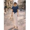 image:imageEVALESS Womens Tops Summer Cap Sleeve Tie Front Shirts 2026 Business Casual Work BlousesNavy Blue