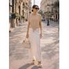 image:imageEVALESS Womens Tops Summer Cap Sleeve Tie Front Shirts 2026 Business Casual Work BlousesParchment