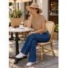 image:imageEVALESS Womens Tops Summer Cap Sleeve Tie Front Shirts 2026 Business Casual Work BlousesSmoke Gray
