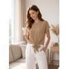 image:imageEVALESS Womens Tops Summer Cap Sleeve Tie Front Shirts 2026 Business Casual Work BlousesSmoke Gray