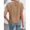 image:imageEVALESS Womens Tops Summer Cap Sleeve Tie Front Shirts 2026 Business Casual Work BlousesSmoke Gray
