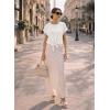image:imageEVALESS Womens Tops Summer Cap Sleeve Tie Front Shirts 2026 Business Casual Work BlousesWhite