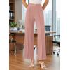 image:imageEVAELSS Wide Leg Pants Women Straight Elastic High Waisted Work Slacks Business Casual Pleated Dress Pants TrousersPink