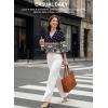 image:imageEVALESS Summer Boho Tops for Women 2026 Trendy 34 Length Sleeve Womens Tops Flowy Floral Print V Neck Bohemian BlousesBlack