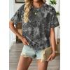 image:imageEVALESS Womens Camo Shirt Summer Graphic Tee Crewneck Short Sleeve Oversized Maple Leaf Camouflage Print TopsBlack Camo