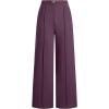 image:imageEVAELSS Wide Leg Pants Women Straight Elastic High Waisted Work Slacks Business Casual Pleated Dress Pants TrousersBurgundy