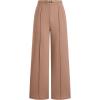 image:imageEVAELSS Wide Leg Pants Women Straight Elastic High Waisted Work Slacks Business Casual Pleated Dress Pants TrousersCamel