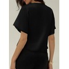 image:imageEVALESS Blouses for Women Dressy Casual Summer Button Down Shirts Short Sleeve Business Work Tops