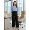 image:imageEVALESS Blouses for Women Dressy Casual Summer Short Sleeve Button Down Shirts Business Work TopsSky Blue
