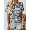 image:imageEVALESS Womens Summer Tops Casual Graphic Tees Crewneck Short Sleeve Shirts Spring 2026 Fashion T Shirts3a Light Gray Camo