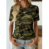 image:imageEVALESS Womens Summer Tops Casual Graphic Tees Crewneck Short Sleeve Shirts Spring 2026 Fashion T Shirts4a Army Green Camo