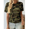 image:imageEVALESS Womens Summer Tops Casual Graphic Tees Crewneck Short Sleeve Shirts Spring 2026 Fashion T Shirts4a Army Green Camo