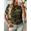 image:imageEVALESS Womens Summer Tops Casual Graphic Tees Crewneck Short Sleeve Shirts Spring 2026 Fashion T Shirts4a Army Green Camo