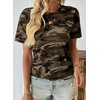 image:imageEVALESS Womens Summer Tops Casual Graphic Tees Crewneck Short Sleeve Shirts Spring 2026 Fashion T Shirts6a Red Brown Camo