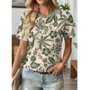 image:imageEVALESS Womens Summer Tops Casual Graphic Tees Crewneck Short Sleeve Shirts Spring 2026 Fashion T ShirtsGreen Floral