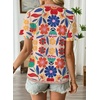 image:imageEVALESS Womens Summer Tops Casual Graphic Tees Crewneck Short Sleeve Shirts Spring 2026 Fashion T ShirtsMulticolor