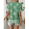 image:imageEVALESS Womens Summer Tops Casual Graphic Tees Crewneck Short Sleeve Shirts Spring 2026 Fashion T ShirtsSage Green