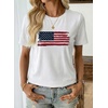 image:imageEVALESS Womens Summer Tops Casual Graphic Tees Crewneck Short Sleeve Shirts Spring 2026 Fashion T ShirtsWhite