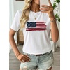 image:imageEVALESS Womens Summer Tops Casual Graphic Tees Crewneck Short Sleeve Shirts Spring 2026 Fashion T ShirtsWhite