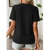 image:imageEVALESS Womens Summer Tops Casual Graphic Tees Crewneck Short Sleeve Shirts Spring 2026 Fashion T ShirtsY Black