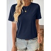 image:imageEVALESS Womens Summer Tops Casual Graphic Tees Crewneck Short Sleeve Shirts Spring 2026 Fashion T ShirtsY Navy Blue
