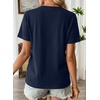 image:imageEVALESS Womens Summer Tops Casual Graphic Tees Crewneck Short Sleeve Shirts Spring 2026 Fashion T ShirtsY Navy Blue
