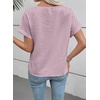 image:imageEVALESS Womens Tops Summer Trendy Dressy Casual Boho V Neck Short Sleeve Shirts Work Business Cute Loose BlousesOrchid Petal