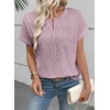 image:imageEVALESS Womens Tops Summer Trendy Dressy Casual Boho V Neck Short Sleeve Shirts Work Business Cute Loose BlousesOrchid Petal