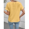 image:imageEVALESS Womens Tops Summer Trendy Dressy Casual Boho V Neck Short Sleeve Shirts Work Business Cute Loose BlousesYellow