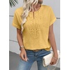 image:imageEVALESS Womens Tops Summer Trendy Dressy Casual Boho V Neck Short Sleeve Shirts Work Business Cute Loose BlousesYellow