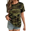 image:imageEVALESS Womens Summer Tops Casual Graphic Tees Crewneck Short Sleeve Shirts Spring 2026 Fashion T Shirts4a Army Green Camo