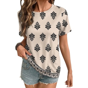 image:imageEVALESS Womens Summer Tops Casual Graphic Tees Crewneck Short Sleeve Shirts Spring 2026 Fashion T ShirtsKhaki