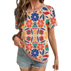 image:imageEVALESS Womens Summer Tops Casual Graphic Tees Crewneck Short Sleeve Shirts Spring 2026 Fashion T ShirtsMulticolor