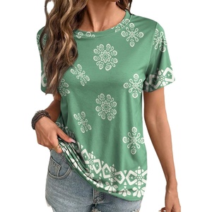 image:imageEVALESS Womens Summer Tops Casual Graphic Tees Crewneck Short Sleeve Shirts Spring 2026 Fashion T ShirtsSage Green