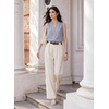 image:imageEVALESS Blouses for Women Dressy Casual Summer Button Down Shirts Business Work Sleeveless Tank TopsBeau Blue