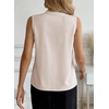 image:imageEVALESS Blouses for Women Dressy Casual Summer Button Down Shirts Business Work Sleeveless Tank TopsBeige