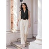 image:imageEVALESS Blouses for Women Dressy Casual Summer Button Down Shirts Business Work Sleeveless Tank TopsBlack