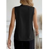 image:imageEVALESS Blouses for Women Dressy Casual Summer Button Down Shirts Business Work Sleeveless Tank TopsBlack