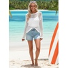 image:imageEVALESS Off The Shoulder Loose Knit Summer Sweater for Women Beach Vacation Clothes for Women Trendy 2026A White