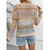 image:imageEVALESS Off The Shoulder Loose Knit Summer Sweater for Women Beach Vacation Clothes for Women Trendy 2026Apricot Stripe