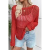 image:imageEVALESS Off The Shoulder Loose Knit Summer Sweater for Women Beach Vacation Clothes for Women Trendy 2026Red