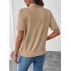 image:imageEVALESS Wool Blend Cardigan Sweaters for Women Lightweight Short Sleeve Cardigans Summer Outfits Trendy Button Down SweaterOatmeal