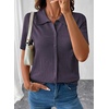 image:imageEVALESS Wool Blend Cardigan Sweaters for Women Lightweight Short Sleeve Cardigans Summer Outfits Trendy Button Down SweaterPurple