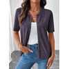 image:imageEVALESS Wool Blend Cardigan Sweaters for Women Lightweight Short Sleeve Cardigans Summer Outfits Trendy Button Down SweaterPurple