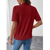 image:imageEVALESS Wool Blend Cardigan Sweaters for Women Lightweight Short Sleeve Cardigans Summer Outfits Trendy Button Down SweaterRed