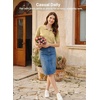image:imageEVALESS Wool Blend Cardigan Sweaters for Women Lightweight Short Sleeve Cardigans Summer Outfits Trendy Button Down SweaterYellow