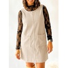 image:imageEVALESS Fall Dresses for Women 2026 Casual Corduroy Overall Dress Sleeveless Pinafore Mini Dress Jumper Dresses with PocketsBeige