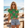 image:imageEVALESS Sweater Vest Women Short Sleeve Leopard Print Tops Fall Clothes  Womens Sweaters Crewneck Color Block Lightweight Casual 2026Dark Green